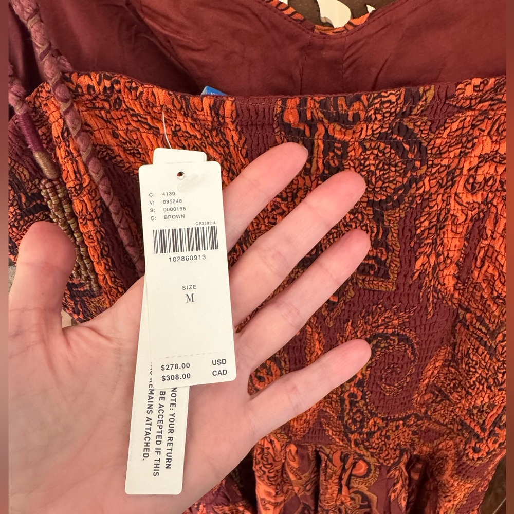 NEW NWT Farm Rio x Anthropologie Drop-Waist Printed Midi Dress - Picture 5 of 5